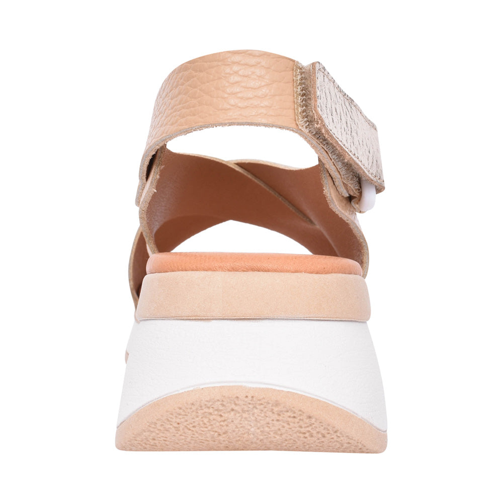 Ladies 5412 Velcro Sandal In Camel