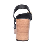Ladies 5395 Medium Heel Sandal In Black