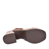 Ladies 5395 Medium Heel Sandal In Brown