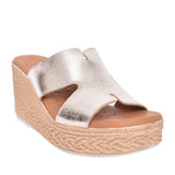 Ladies 5458 Wedge Mule In Champagne