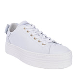 Ladies E306521d Laced Trainer In White