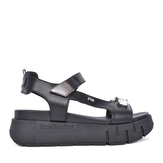 Ladies E410707d Velcro Sandal In Black