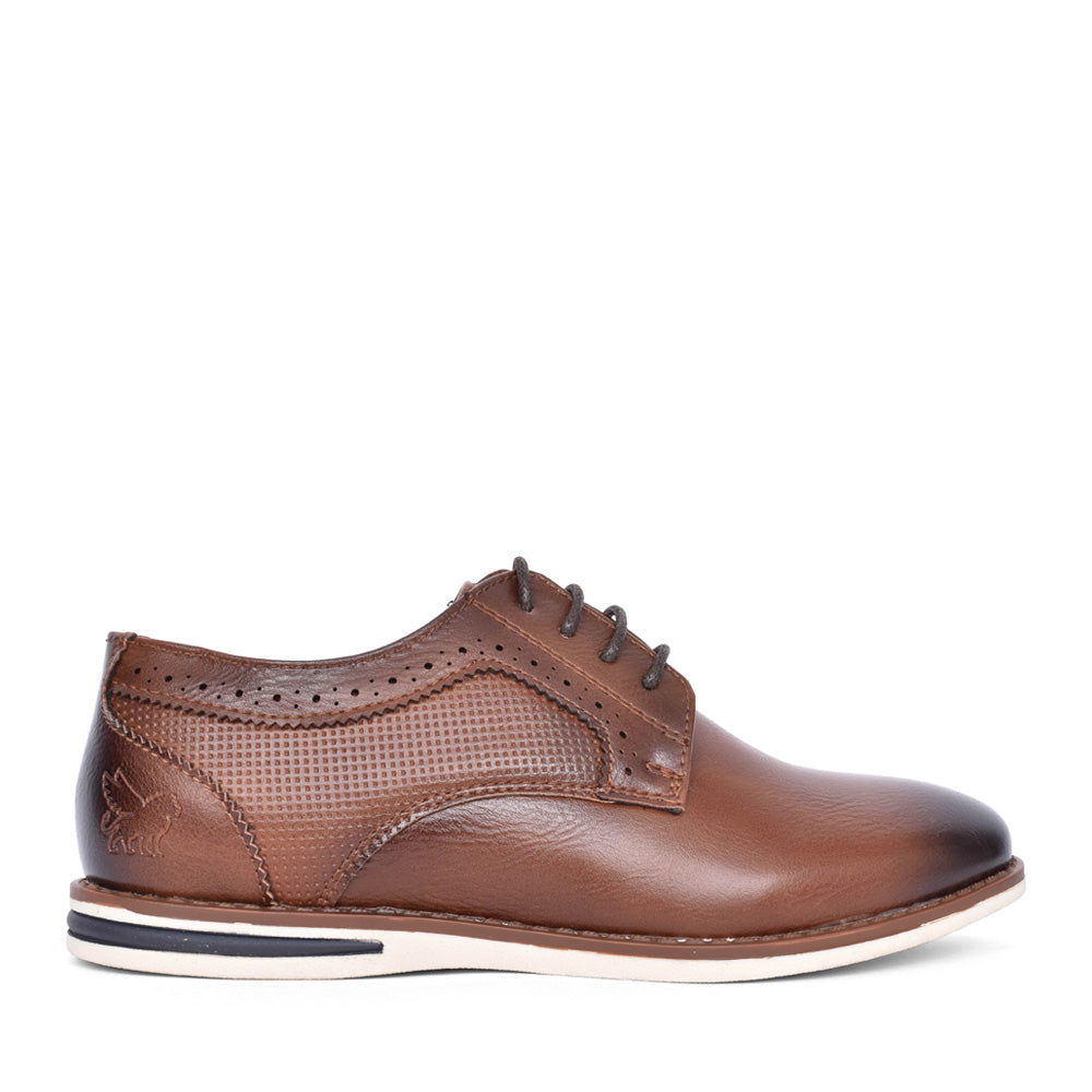 Boys Oslo Laced Shoe In Cognac