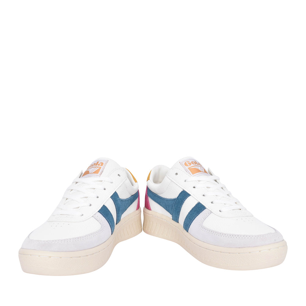 Ladies Grandslam Trident Cla415 Laced Trainer In White