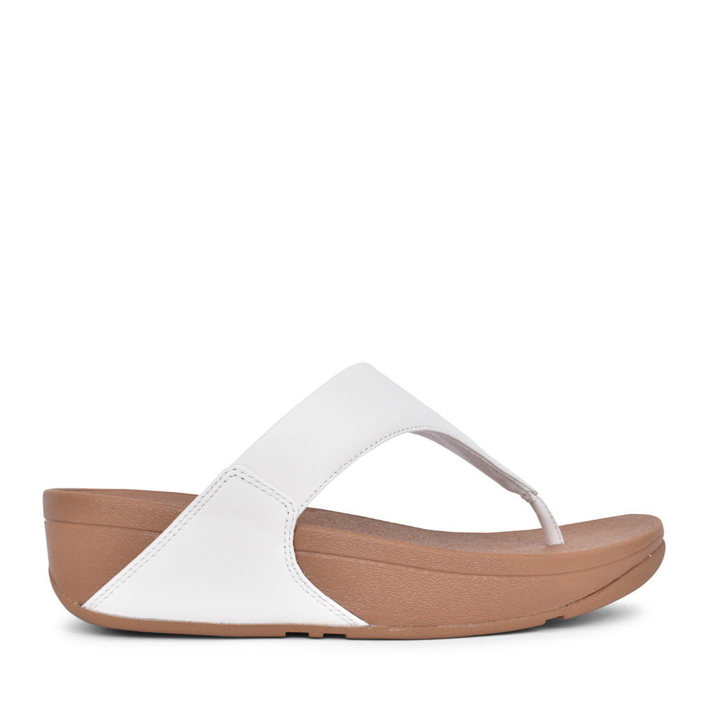 Ladies I88-024 Lulu Leather Toe Post Sandal In White