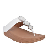 Ladies Hm8-194 Halo Bead Toe Post Sandal In White