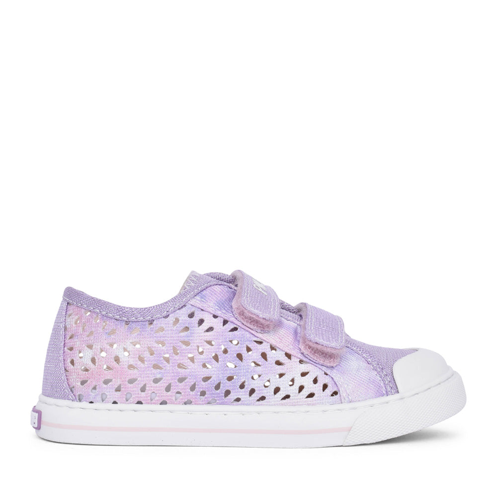 Girls 976380 Velcro Canvas Shoe In Lilac