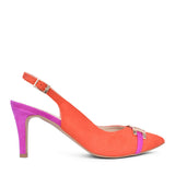 Ladies Z8186 Medium Heel Sling Back In Orange