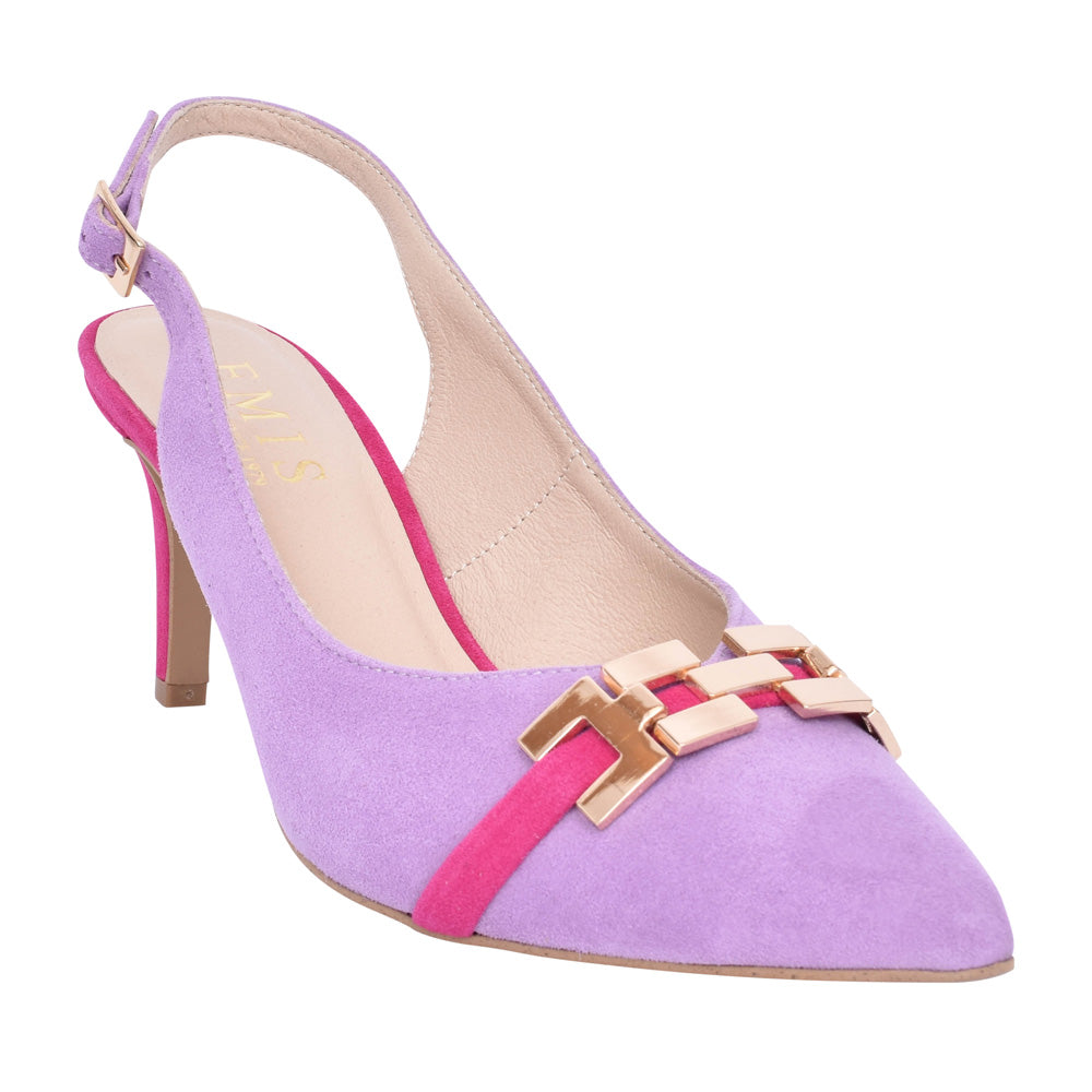 Ladies Z8186 Medium Heel Sling Back In Lilac