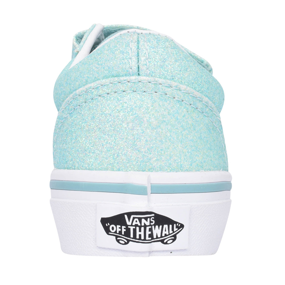 Girls Junior Old Skool V Velcro Shoe In Aqua