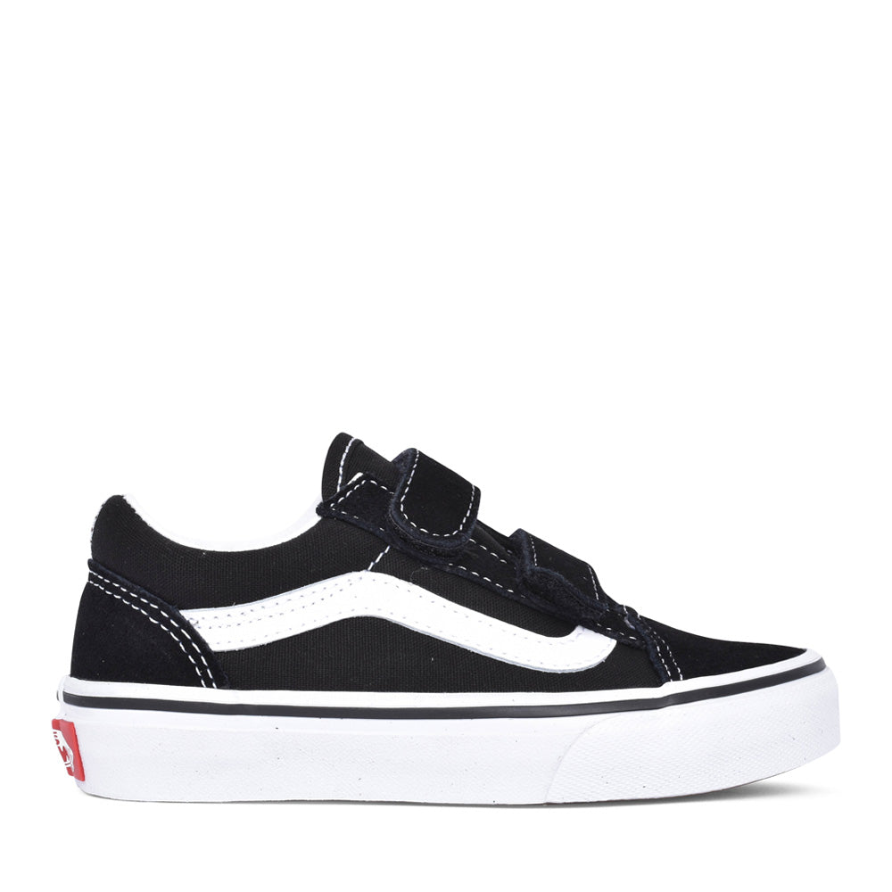 Unisex Junior Old Skool V Velcro Shoe In Black