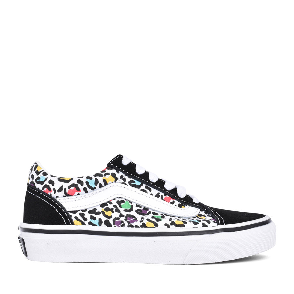 Unisex Junior Old Skool Laced Shoe In Black Multi
