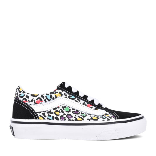 Unisex Junior Old Skool Laced Shoe In Black Multi