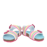 Girls 242939 Velcro Sandal In White Multi
