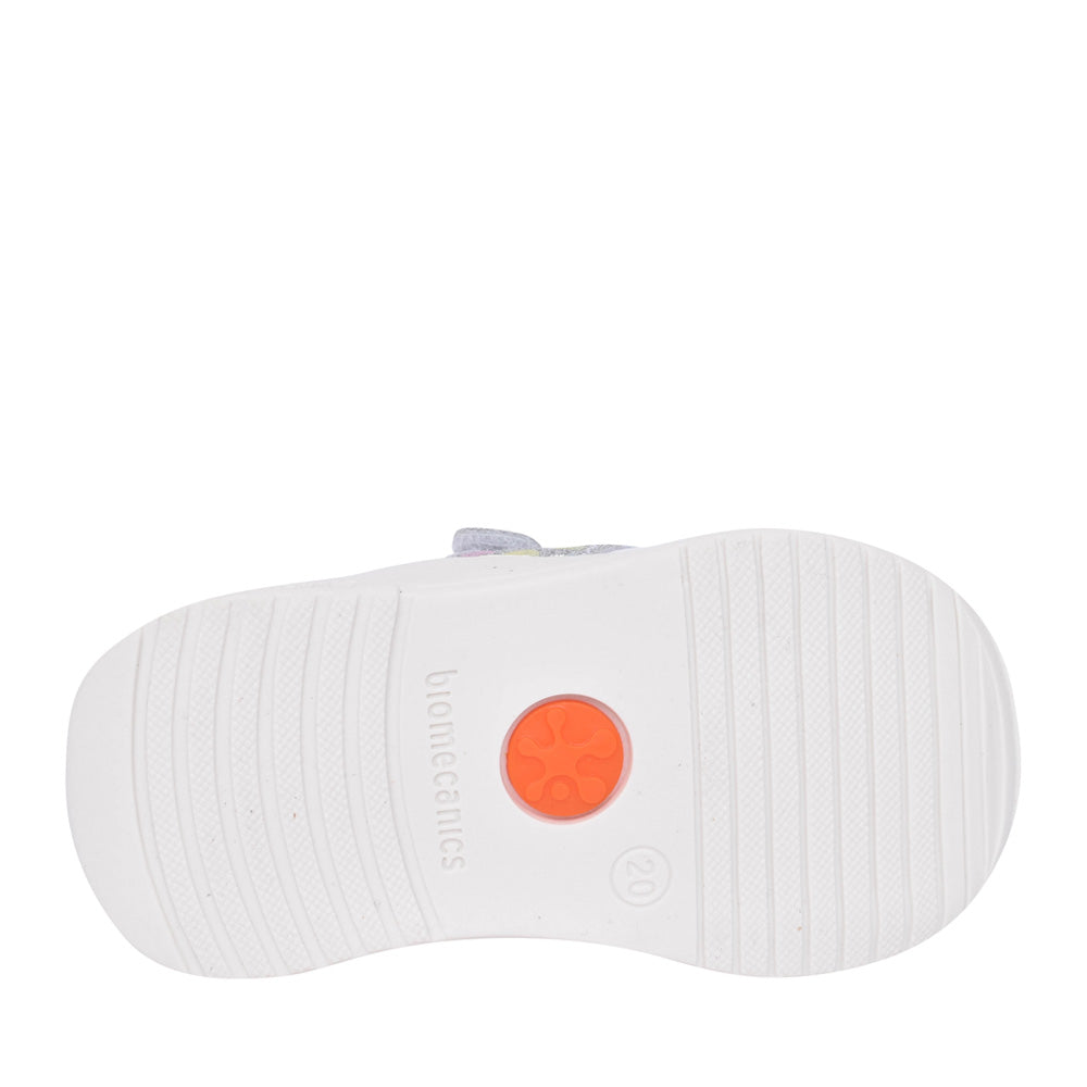 Girls 242112 Double Velcro Shoe In White