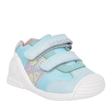 Girls 242112 Double Velcro Shoe In Turquoise