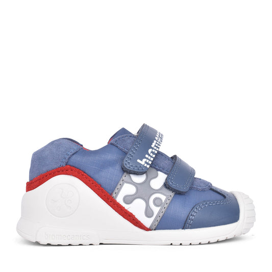 Boys 242132 Double Velcro Shoe In Denim