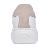 Ladies 12-46523 Platform Laced Trainer In White