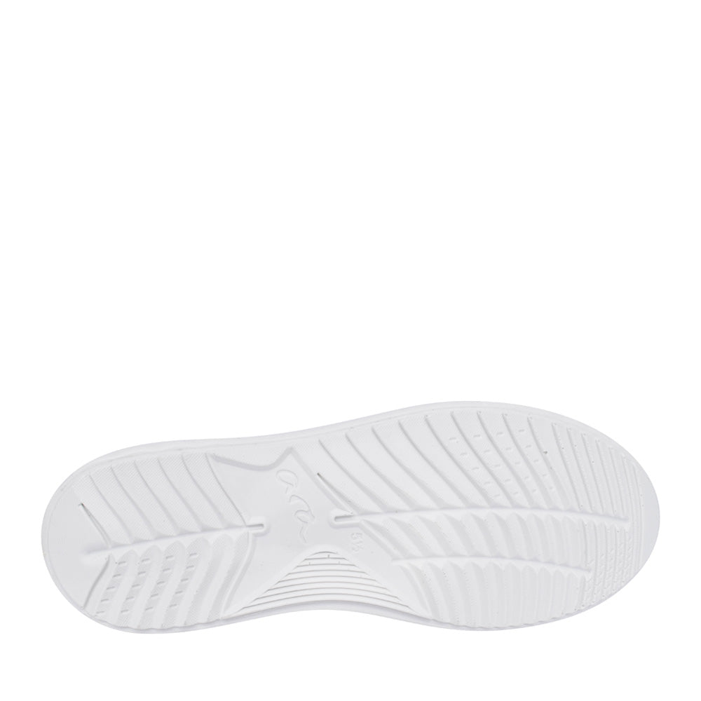 Ladies 12-46523 Platform Laced Trainer In White