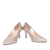 Ladies 4079 G-fit Medium Heel Court Shoe In Metallic