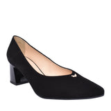Ladies 6508 G-fit Medium Heel Court Shoe In Black