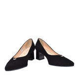Ladies 6508 G-fit Medium Heel Court Shoe In Black