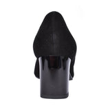 Ladies 6508 G-fit Medium Heel Court Shoe In Black