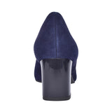 Ladies 6508 G-fit Medium Heel Court Shoe In Navy
