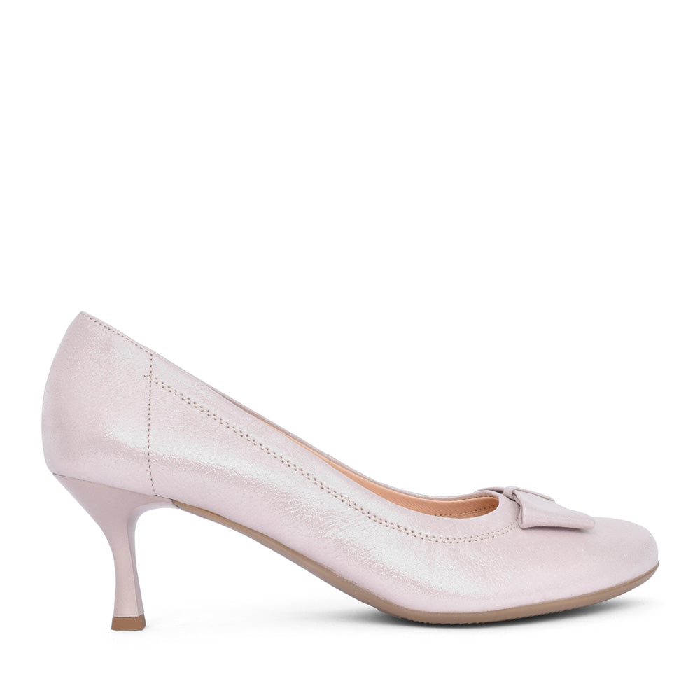 Ladies 6545 G-fit Medium Heel Court Shoe In Pink
