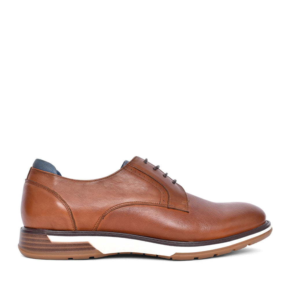 Mens Houston Laced Shoe In Brandy