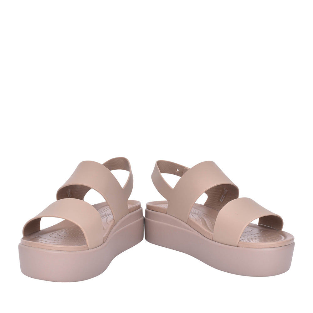 Ladies 206453 Brooklyn Low Wedge Sandal In Latte