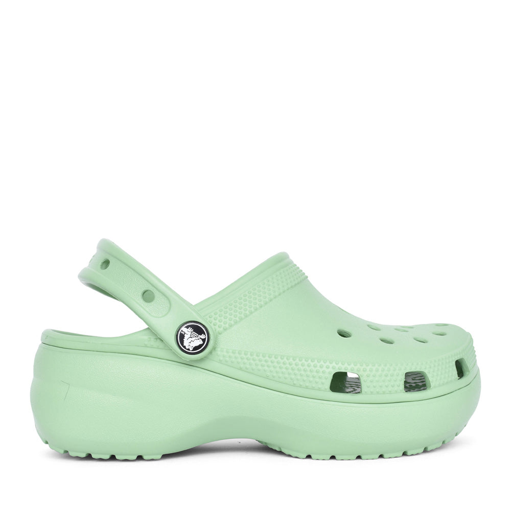 Ladies 206750 Classic Platform Clog In Fair Green