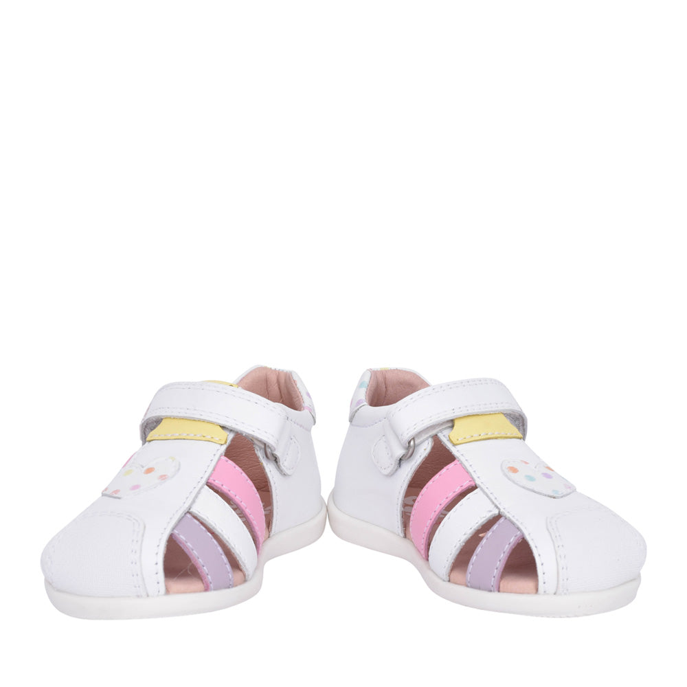 Girls 242305 Velcro Shoe In White