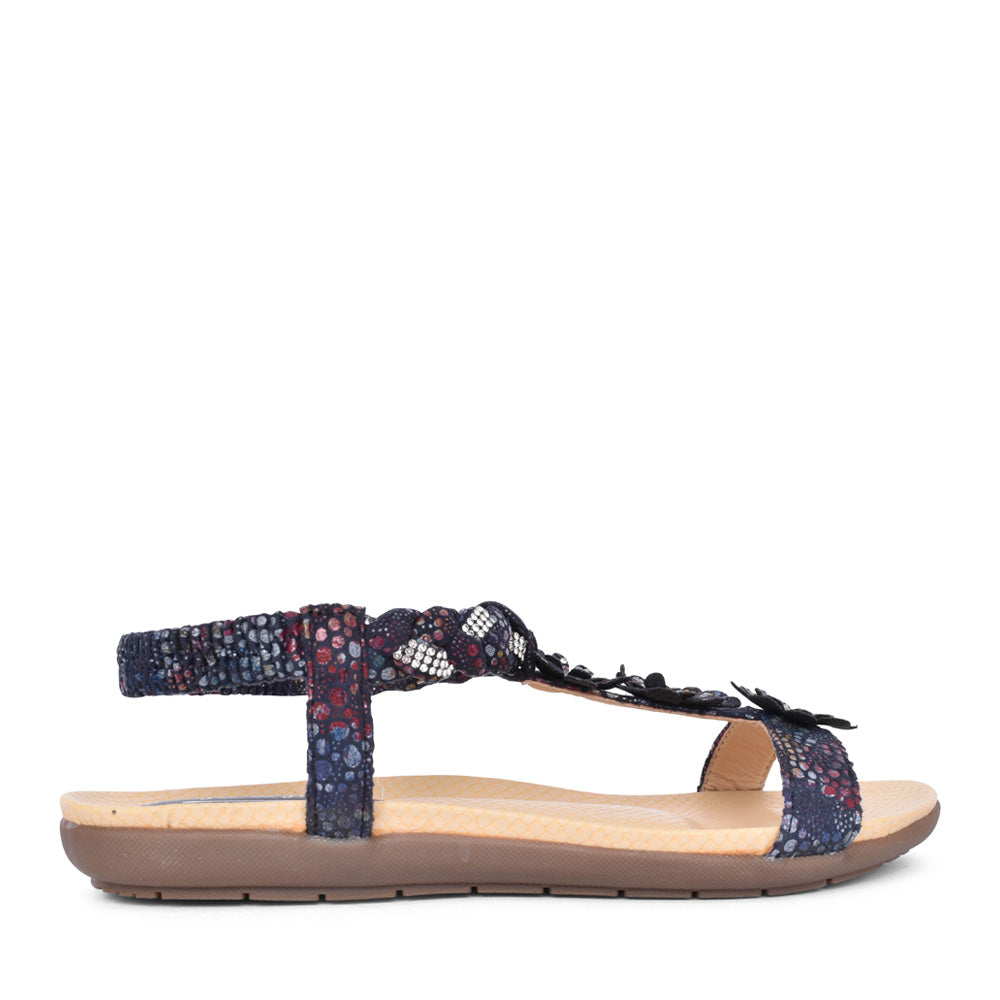 Ladies Mustique Sandal In Navy
