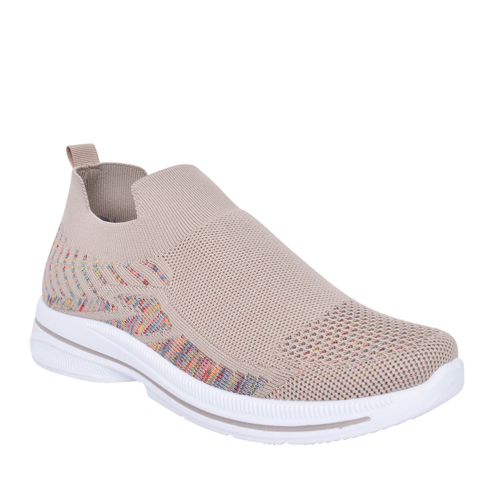 Ladies Appletini Slip-on Trainer In Beige