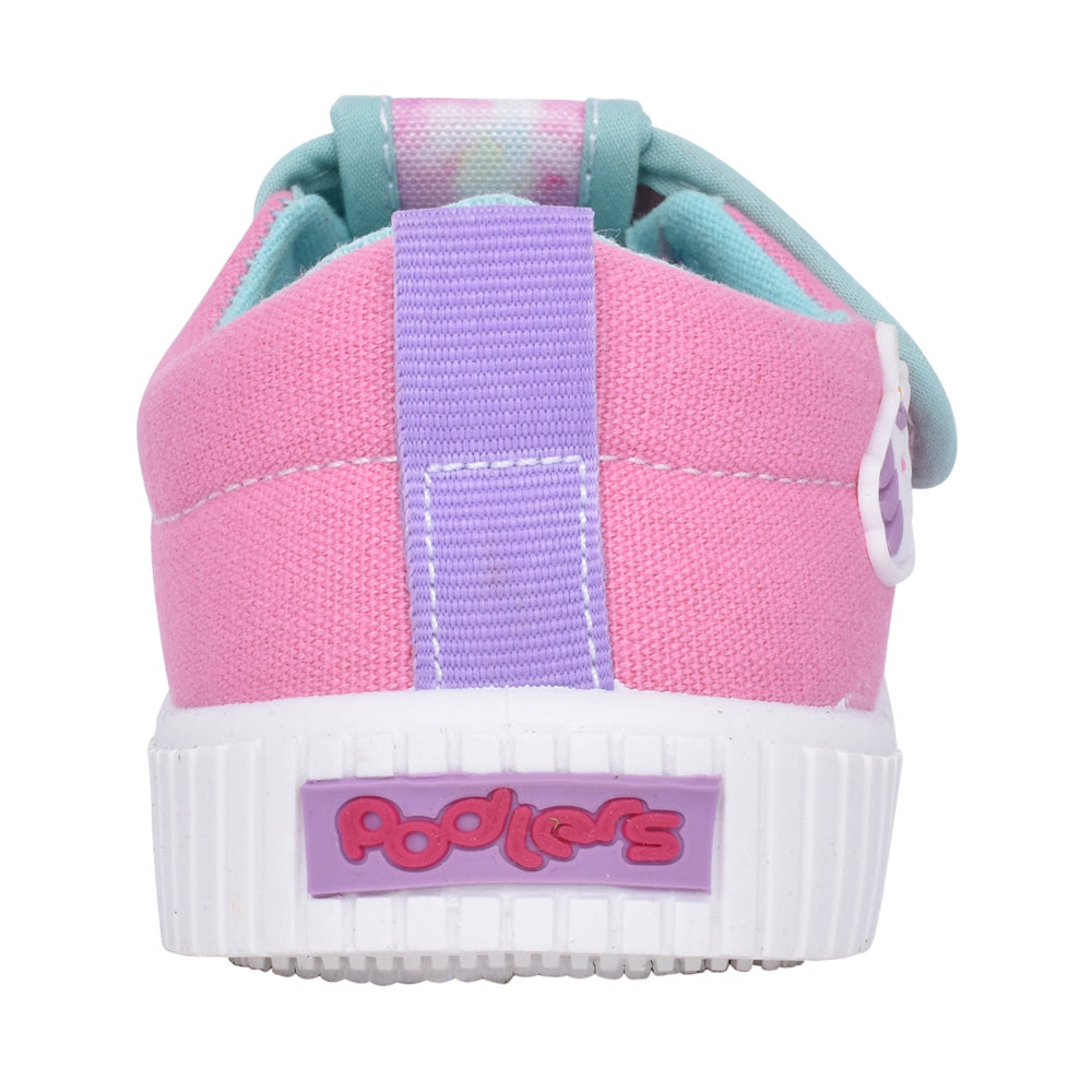 Girls Kali Velcro Canvas Shoe In Pink