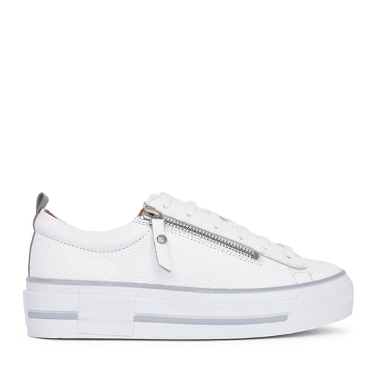 Ladies Filician Laced Trainer In White
