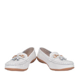 Ladies Nautical Slip-on Shoe In White
