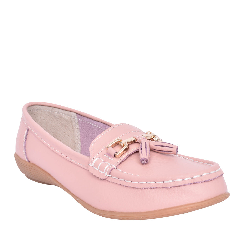 Ladies Nautical Slip-on Shoe In Pink
