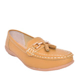 Ladies Nautical Slip-on Shoe In Mustard