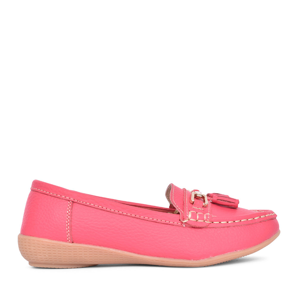 Ladies Nautical Slip-on Shoe In Watermelon