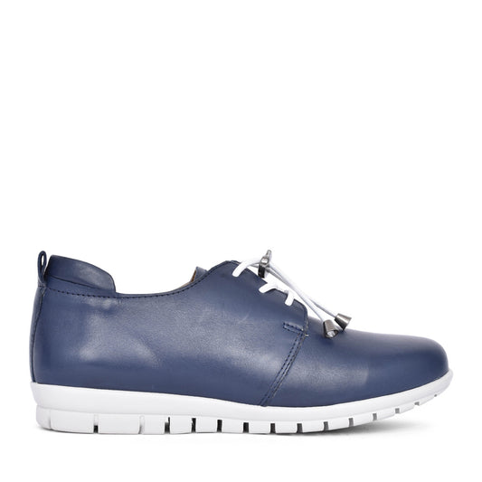 Ladies Sarah A6501 Laced Shoe In Navy