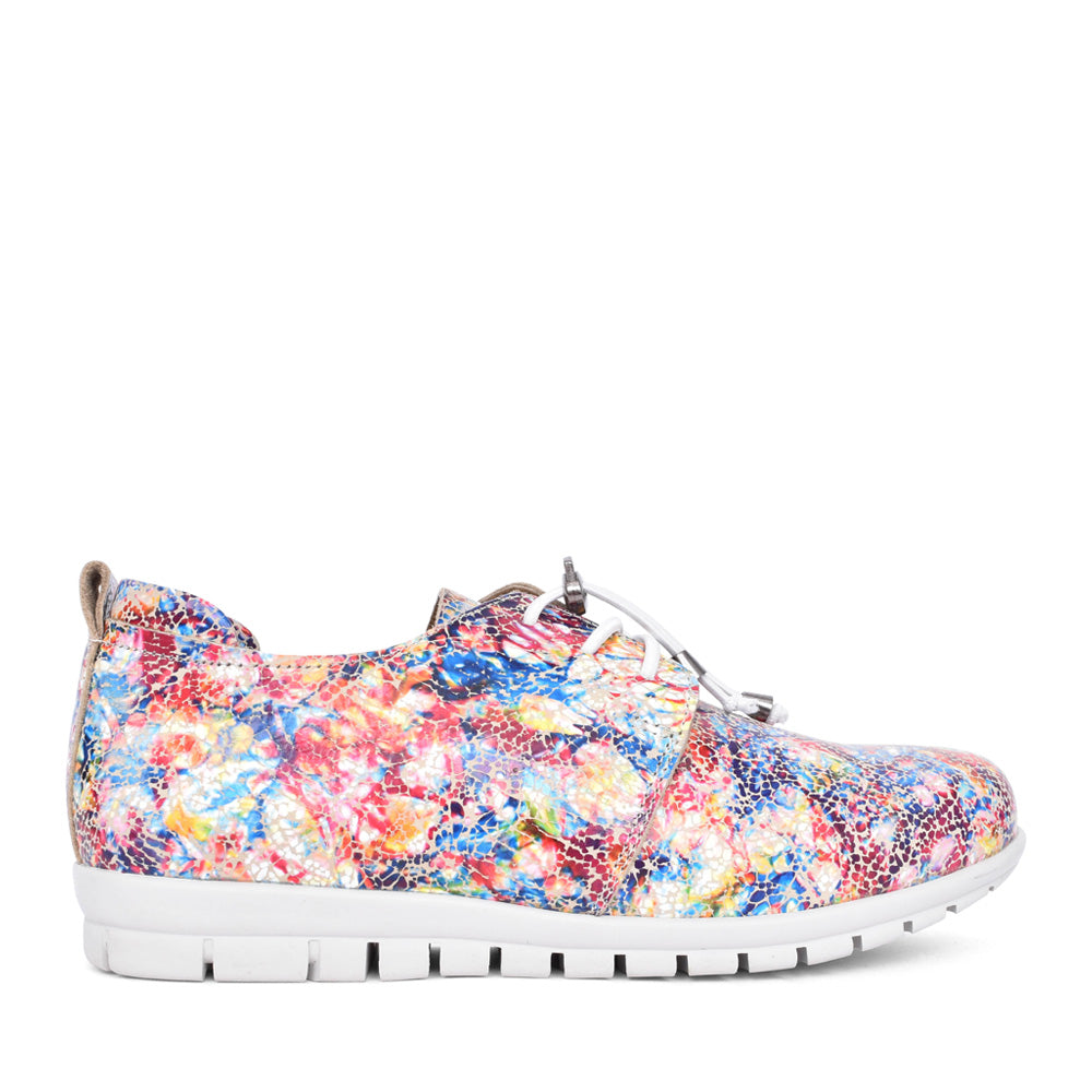Ladies Sarah A7245 Laced Shoe In Multi-colour