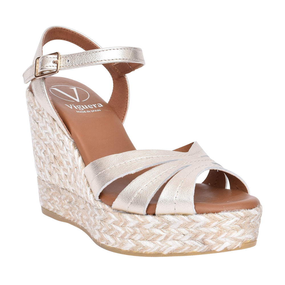 Ladies 2046 Wedge Sandal In Gold