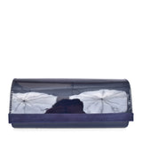 T42 Clutch Bag In Navy Patent