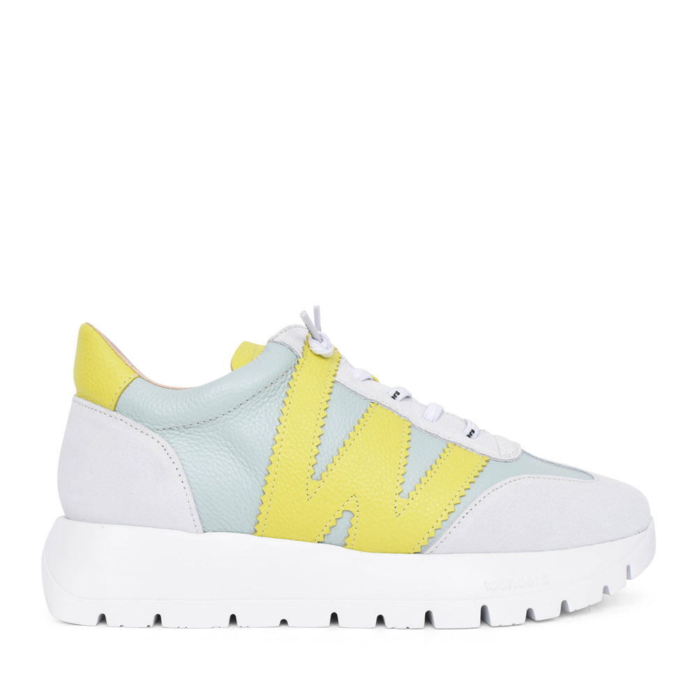 Ladies A-2476 Platform Trainer In Aqua