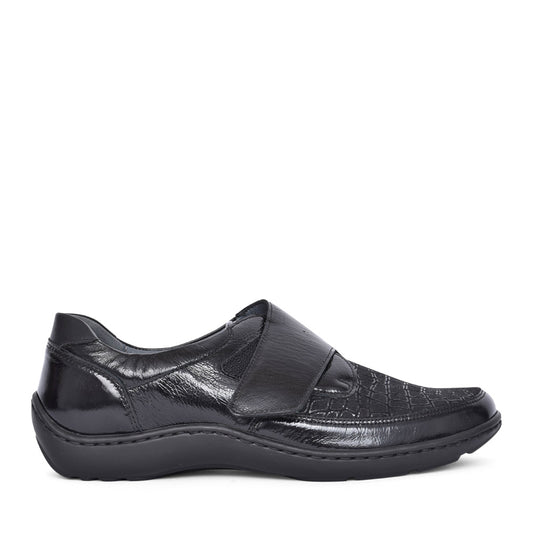 Ladies 496h31 Henni Velcro Shoe In Black