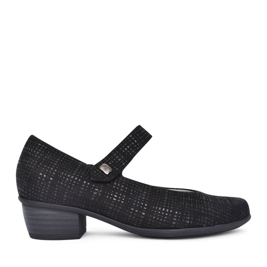 Ladies 967303 Haifi H-fit Low Heel Shoe In Black