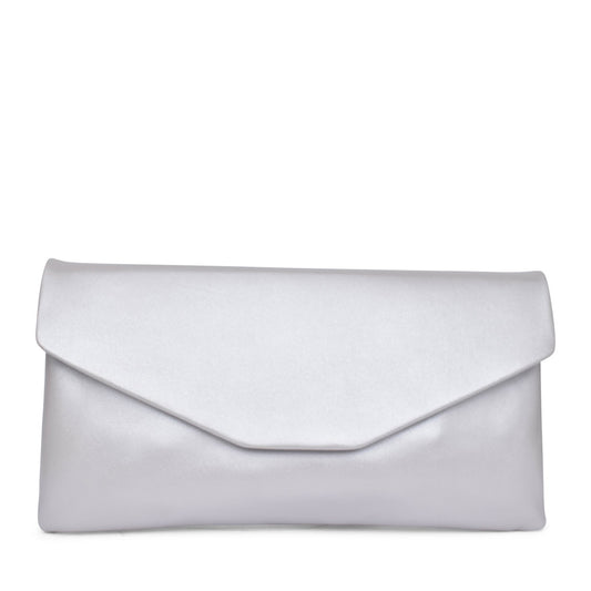 Ladies Sara Clutch Bag In Light Grey