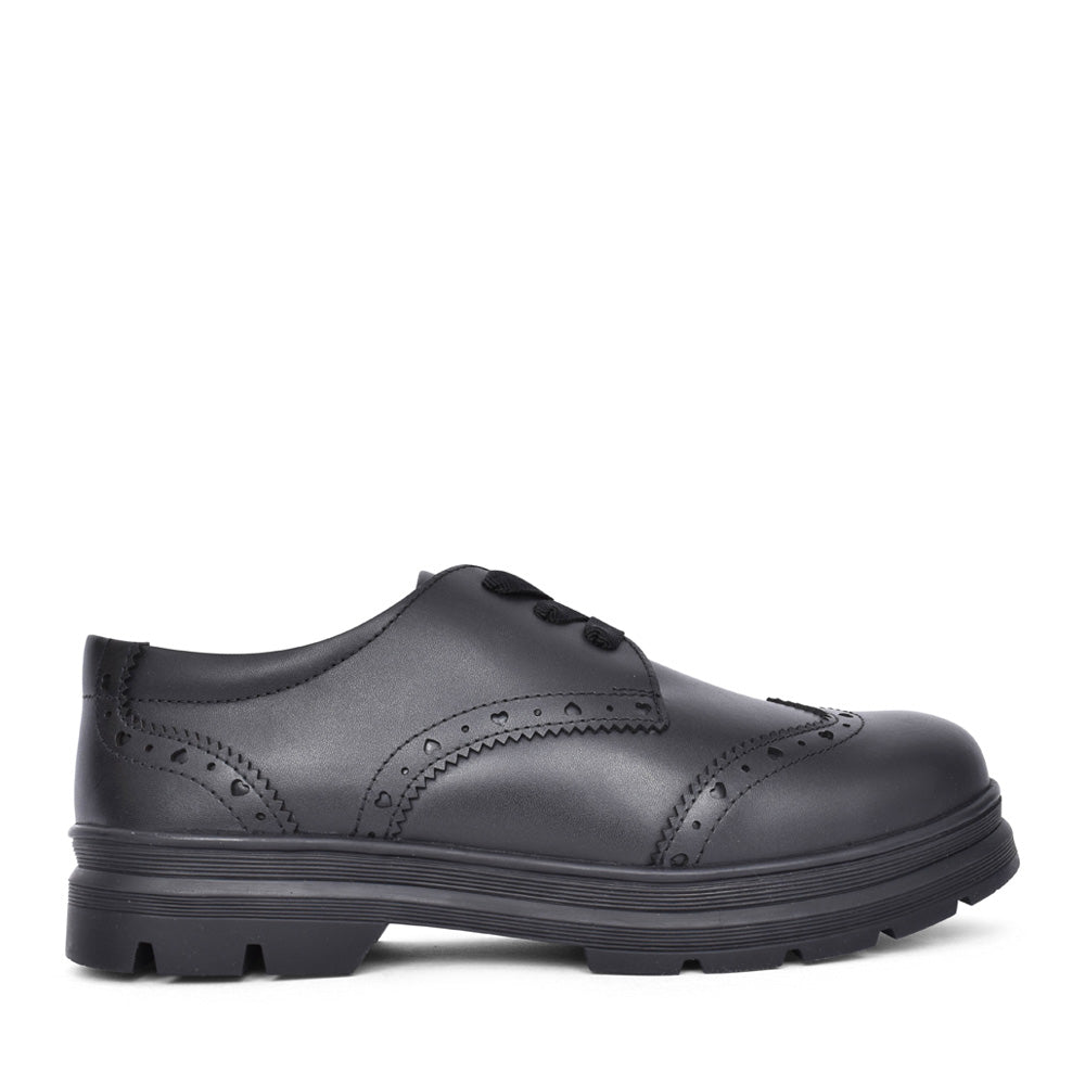 Girls Fiona Laced Brogue In Black